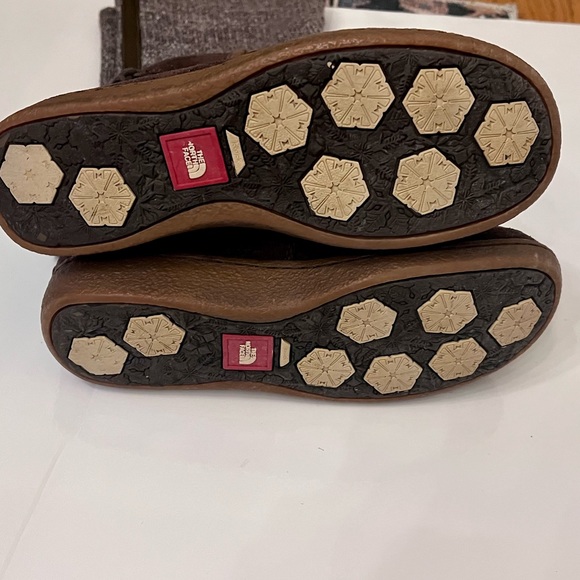 Northface size 8.5 Brown Alana Mid Knit Cuff Nubuck Suede Winter Boots - Picture 5 of 7